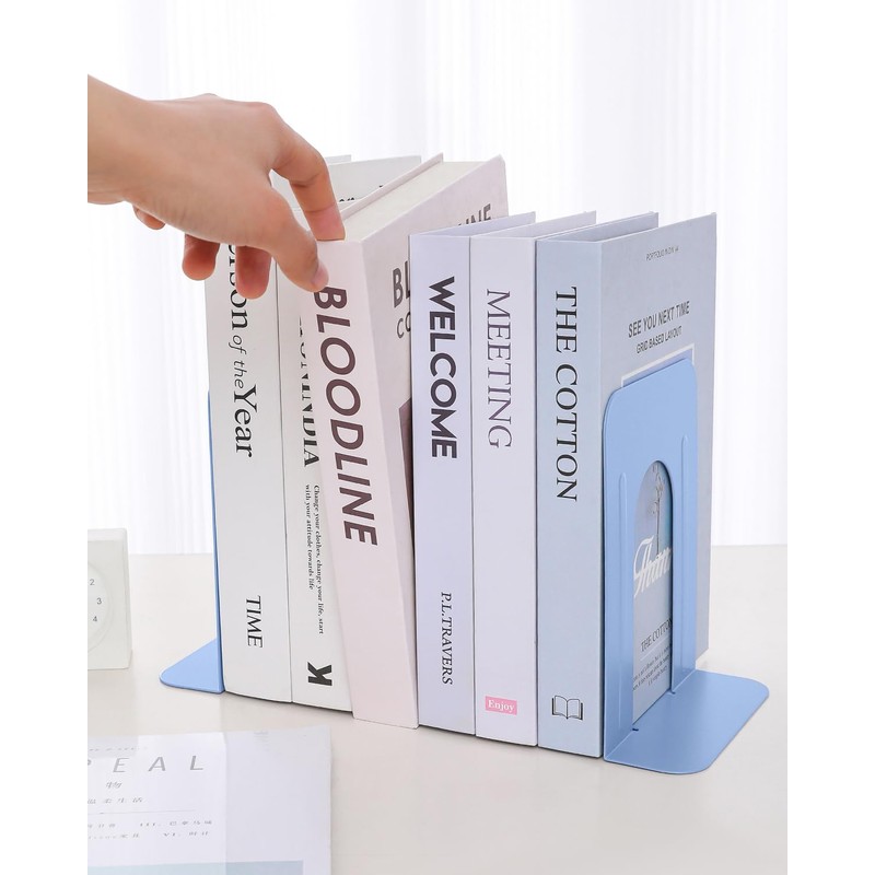 Honagu Bookends, Metal Book Ends, Bookends for Shelves, Book Holder