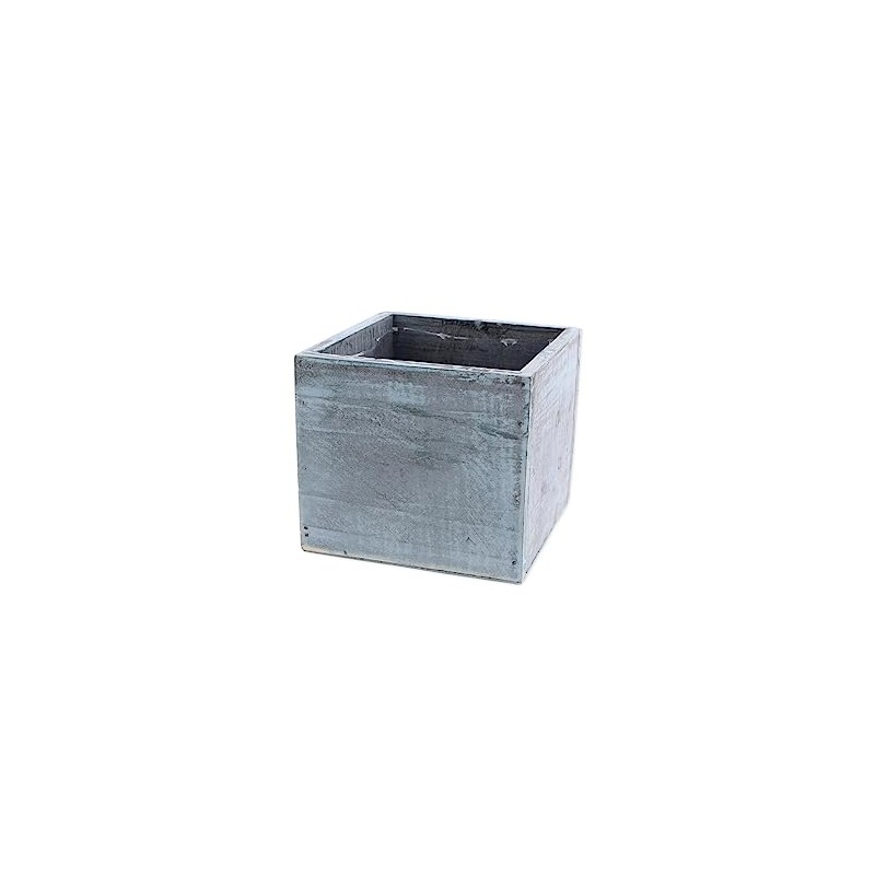 Lucky Winner Rustic Mini Wooden Box Planter (Blue)