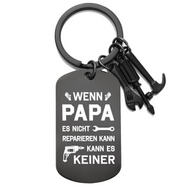 COLOFALLA Dad Keyring Father's Day Gift Dad Gift Ideas Dad Gifts for Best Dad in the World Dad Repairing Father Birthday Gift Father's Day Christmas, black