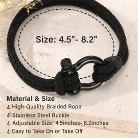 Jewelry&Card Birthday Gifts for Men, Fathers Day for Dad, Gifts for 4-12 Year Old Boys, Best Thank You Gifts Ideas, Bracelets for Men Teen Boys Him