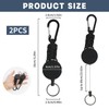 2 Pack Retractable Keychain and Badge Reel, Heavy Duty Key