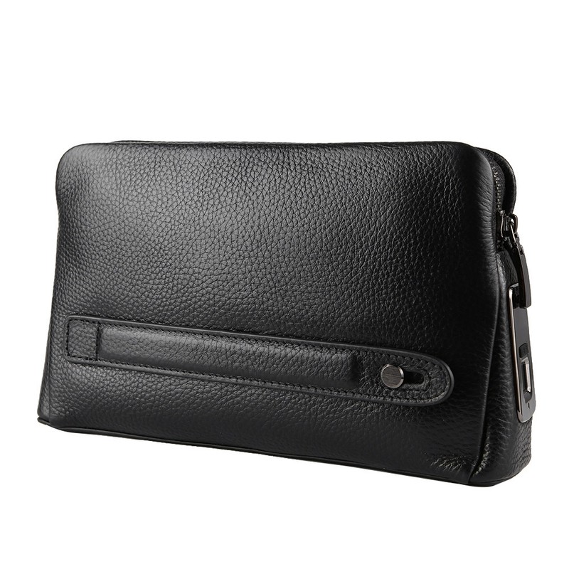 Fipilock FL-V1 Men Zipper Leather Wallet Smart Fingerprint Security Anti
