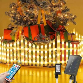 Waterproof Outdoor Solar & Plug Garden Fence Decorative Lighting for Christmas Tree and Courtyard DecorationEmitting Color: Multicolor, Lamp Power(W): Transformer 31V, Model Number: Flat version