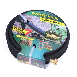 Taisia Soaker Hose 50 ft with 1/2’’ Diameter - Bronze interface Saves 70% Water Perfect Delivery of Water Great for Garden Flower Bed(1-2-50ft-B)