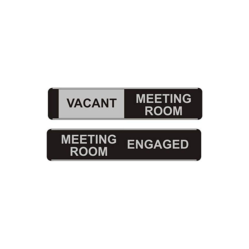 Seco Free Meeting Room/Meeting Room Engaged Sliding Sign, 255mm x