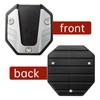 Universal Motorcycle Kickstand Pad CNC Side Stand Silver Tone