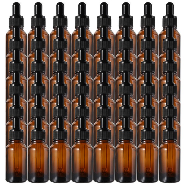 Kingrol Kingrol 48 Pack Amber Glass Bottles with Glass Eye