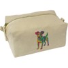 'Pop Art Jack Russell' Canvas Wash Bag/Makeup Case (CS00044895)