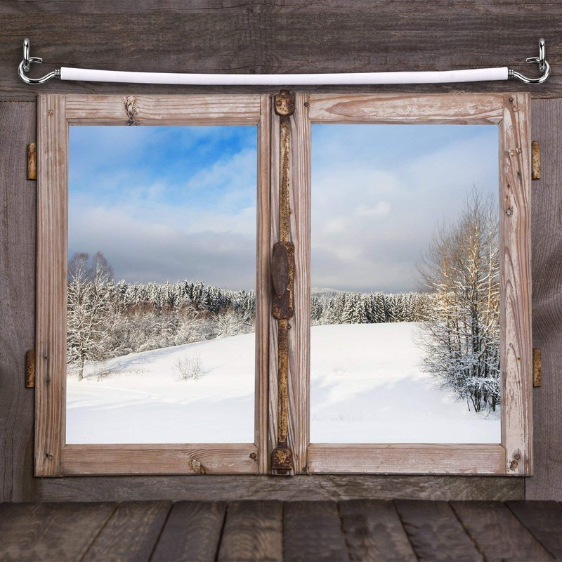 iPEAK Curtain Wire Net Curtain Wire Cord Cable with Hooks