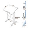 KOUPA Height Adjustable Standing Desk with Storage Bag 16 x