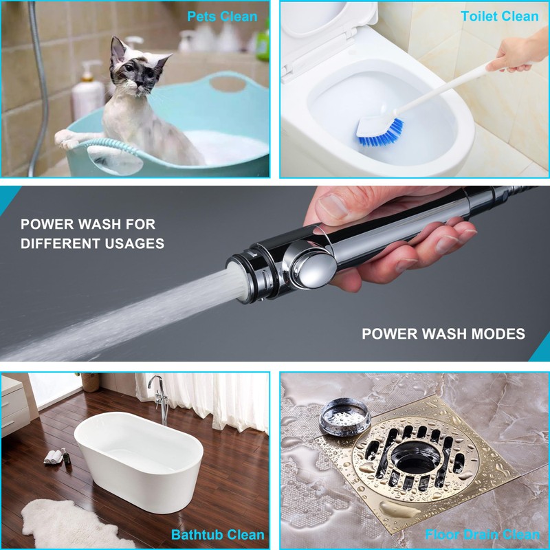 Umyder Handheld Shower Head with ON/OFF Switch,Detachable 8 Mode High