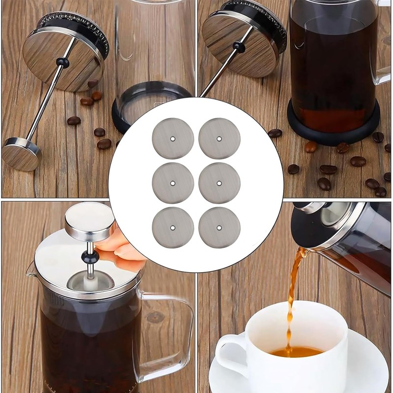6 PCS Cafetiere Filter Mesh, Coffee Filter, Cafetiere Filter Mesh,