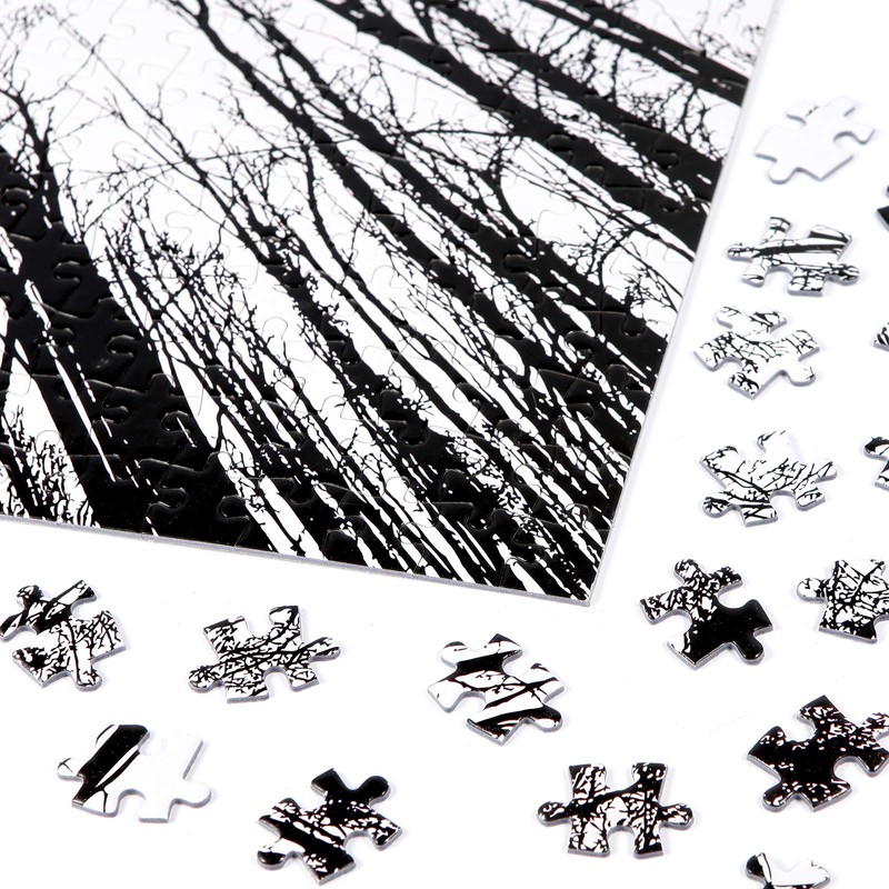 Bgraamiens Puzzle-Forest in Black and White-1000 Pieces Creative Black and