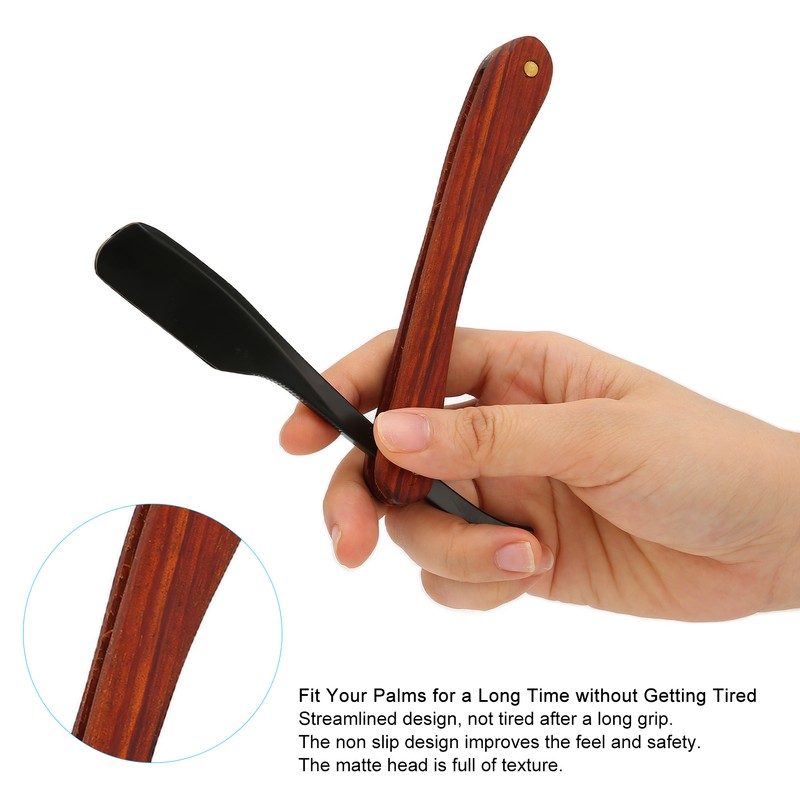 Old Fashioned Folding Barber Straight Edge Razor Rosewood Men's Shaving