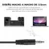 Maíz 3pz Cable Auxiliar Conector Jack 3.5mm Estereo Audio Sonido