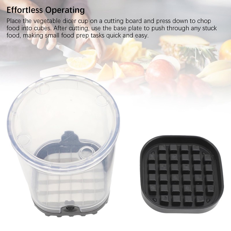 Fruit Chopper Cup, Stainless Steel Vegetable Chopper Removable Fruit Cutter,
