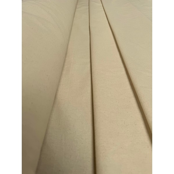 100% Cotton Natural Calico Unbleached Craft Fabric Medium Weight 2MTR