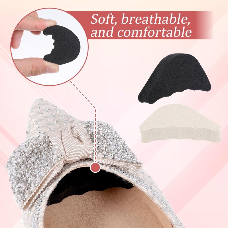 4 Pairs Shoe Filler Inserts, Adjustable Toe Inserts for Shoes
