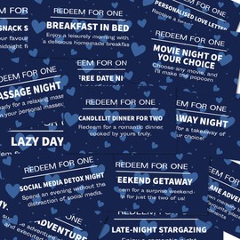 RED OCEAN Husband Coupon Book, Novelty Gift For Him, Couples Christmas Stocking Filler, Anniversary Birthday Gift For Husband, Husband Gift From Wife, Fun Coupon Booklet For Partner