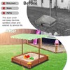 Owlcover Wood Sandbox Replacement Canopy - Green Top Cover for