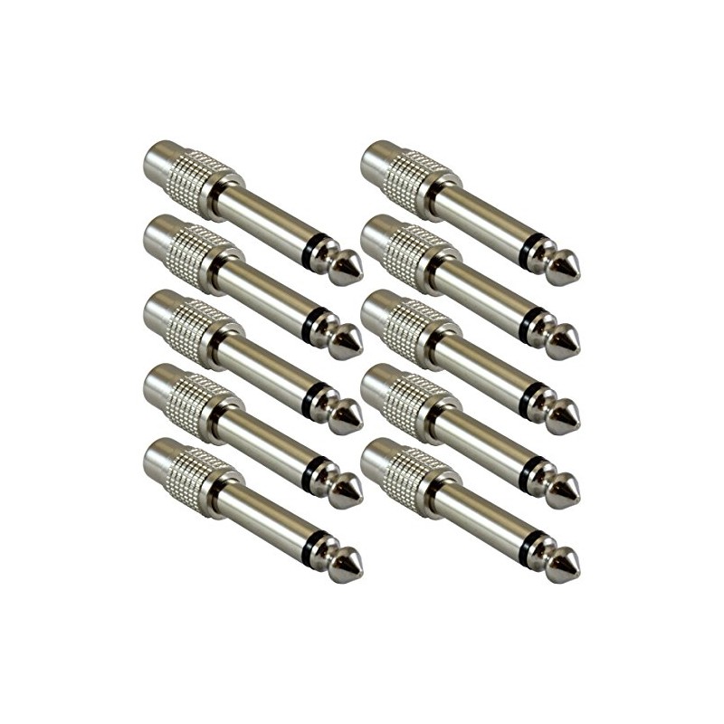 GLS Audio RCA Female to 1/4-Inch TS Metal Adapter -
