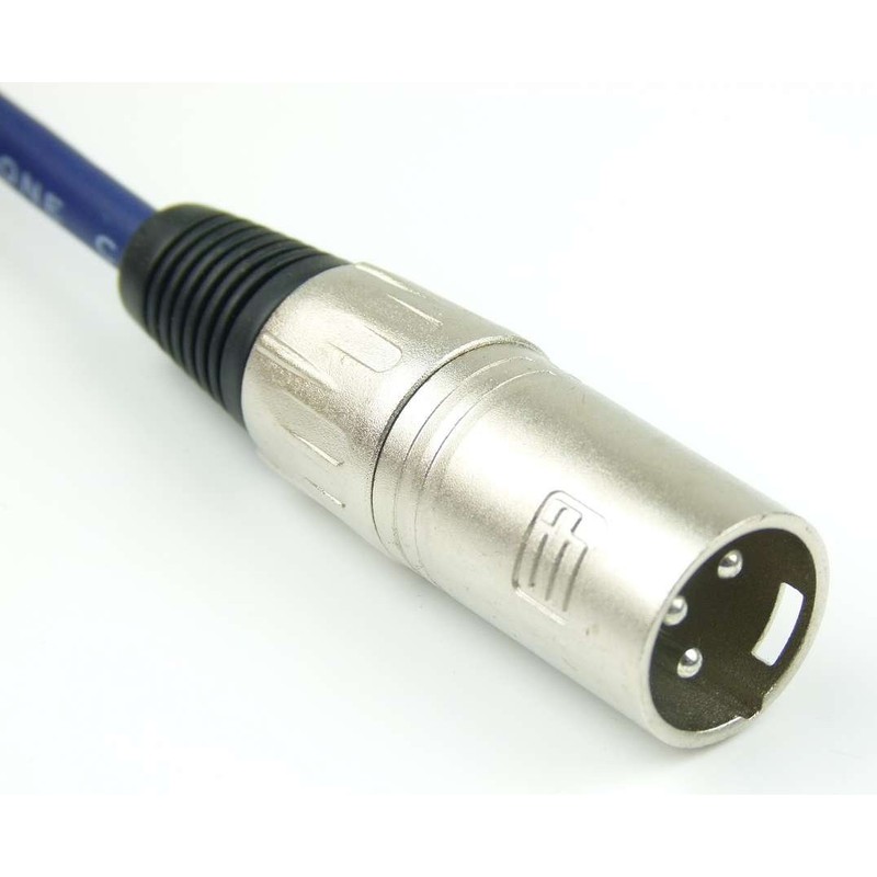4x Adam Hall Cables K3MMF005 0BLU Microphone Cable 0.5 m