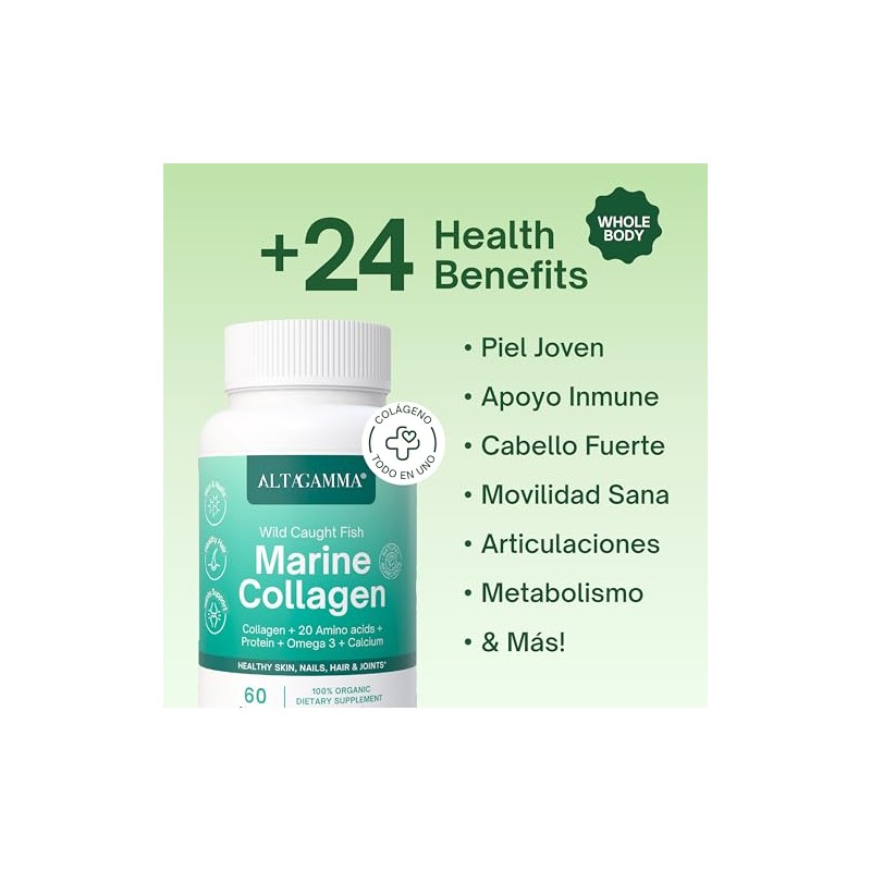 Marine Collagen Peptides Colageno Marino Hidrolizado Puro Vitaminas Cabello Piel