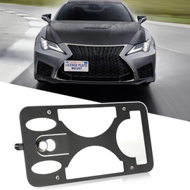 Front License Plate Holder Compatible with Lexus RC 2015-2021 Front Bumper Tow Hook License Plate Mounting Bracket Holder No Drill License Plate Frames Car Accessories Kit