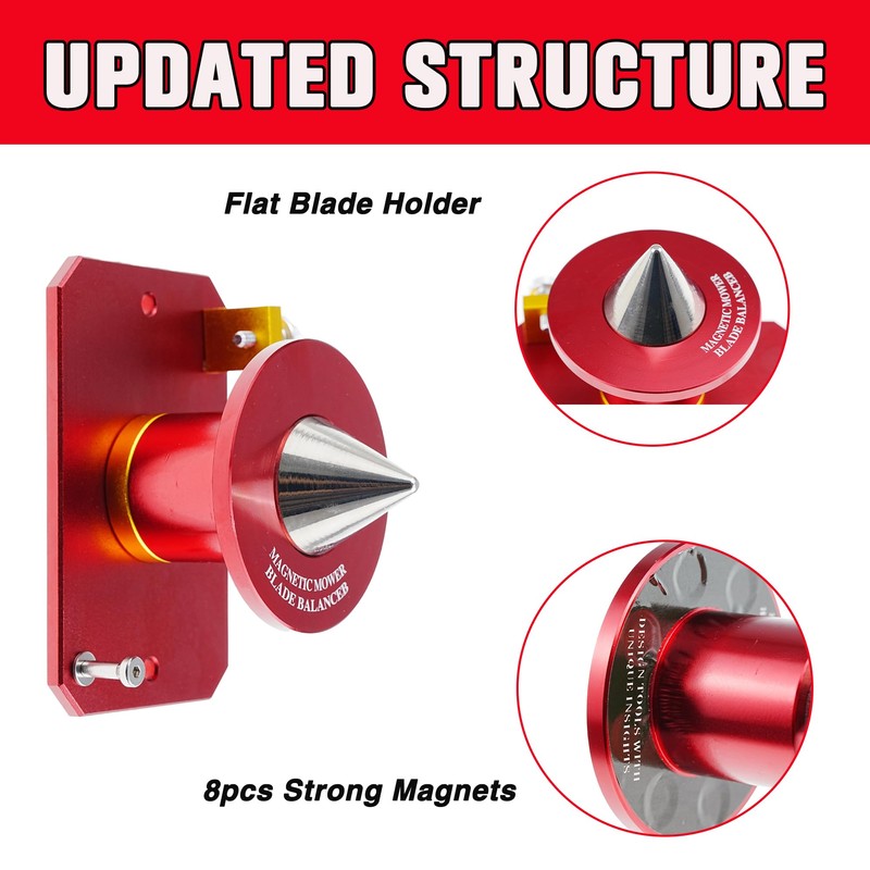 LEVANLIGHTING Updated 42-047 Lawn Mower Blade Balancer,Wall Mounted Blade Balancing