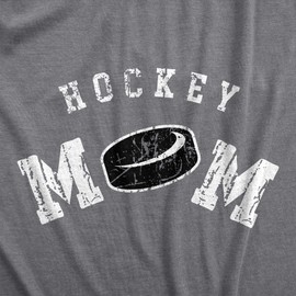 Womens Hockey Mom T Shirt Funny Cool Ice Hockey Lovers Novelty Tee for Ladies Funny Womens T Shirts Mother's Day T Shirt for Women Funny Dark Grey S