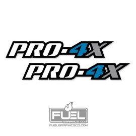 Nissan For Nissan Frontier PRO-4X Pickup Premium Vinyl Decal 2-pack - 15" wide