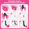 HAWENS Bike Training Wheels Mute Flash Wheels with Adjustable Bicycle