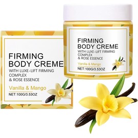 Body Cream with Vanilla & Mango Rose Essence, Vanilla Body Butter Nourishes & Smooths Skin, Lightweight Moisturizer, Hydrated Skin For Men And Women(3.53Oz/Pcs）