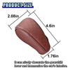 DUSCOKE Leather Car Gear Shift Knob Cover, Anti-Slip Breathable Car