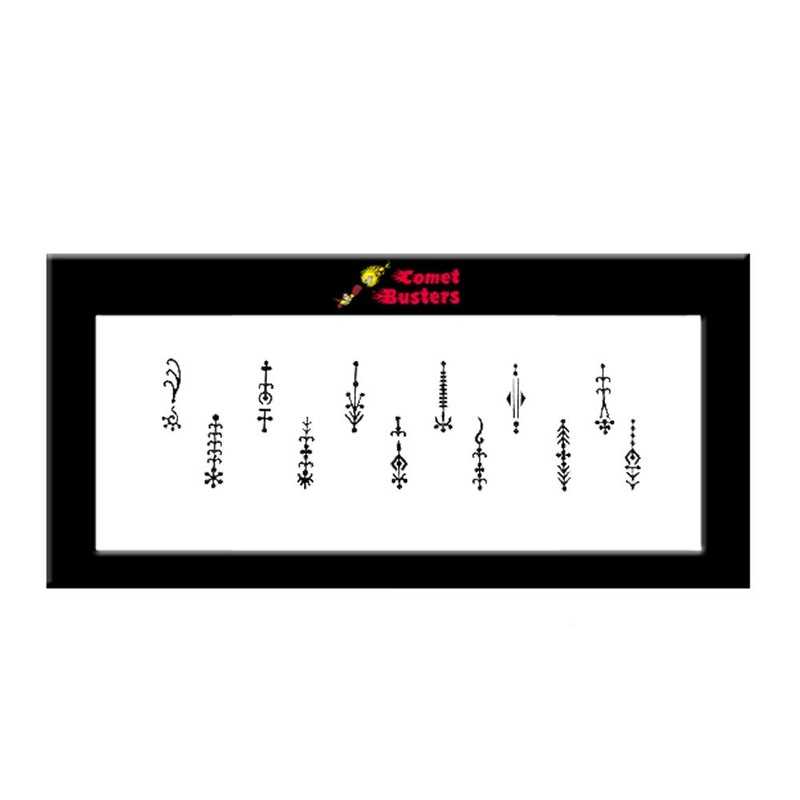 Comet Busters Beautiful Fancy Black Bindis