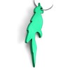 Komonee Parrot Green Bottle Opener Key Chain Metal Wildlife Bird