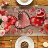 Artoid Mode Wood Love Pink Heart Valentine's Day Table Runner,