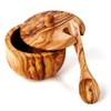 das Olivenholzbrett® Small Olive Wood Sugar Bowl with Lid and