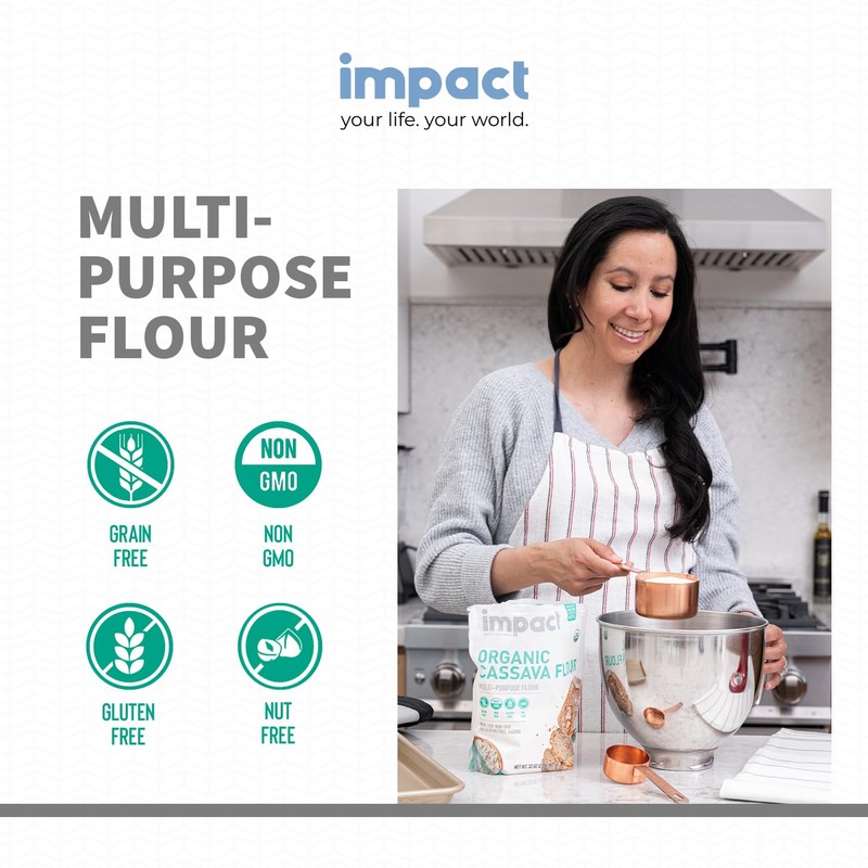 Impact - Organic Cassava Flour - Gluten-Free Baking Essential -