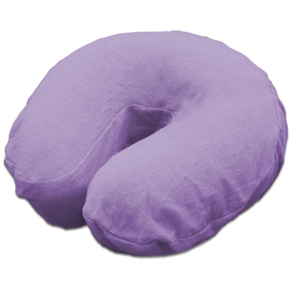 Body Linen Comfort Flannel Face Rest Covers for Massage Tables - Soft, Durable and Light 100% Cotton Flannel Face Cradle Covers (10 Pack, Dahlia Purple)