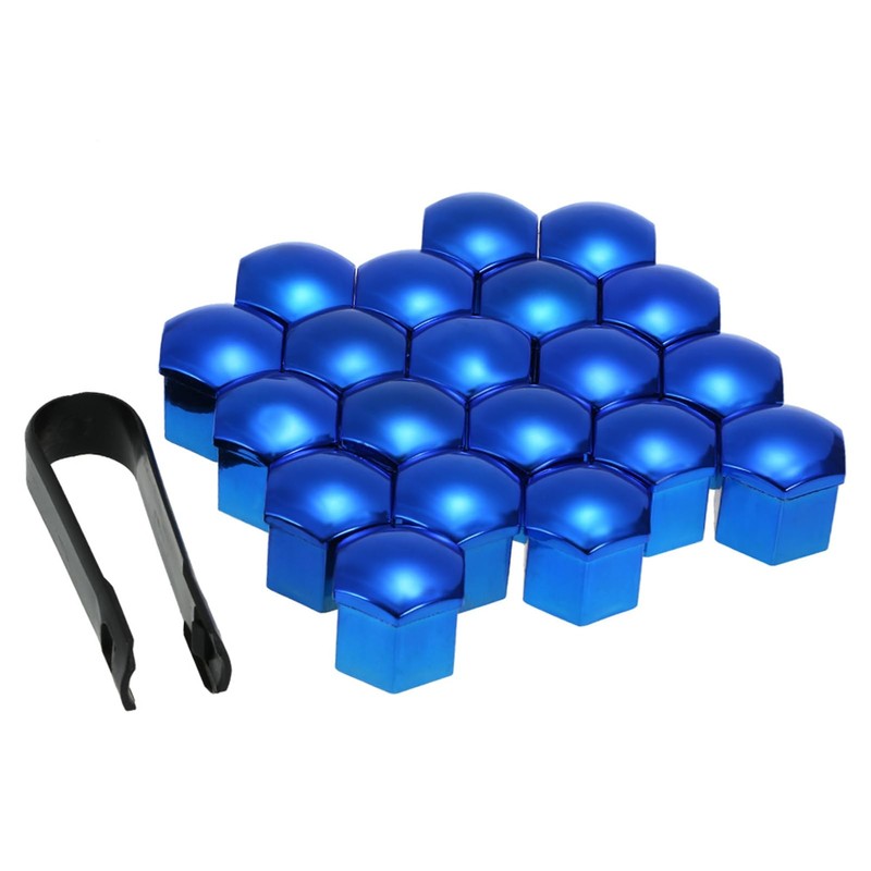 aqxreight 20pcs Universal 21mm Wheel Nut Covers Lug Nut Caps
