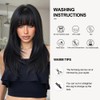 OUFEI Black Wigs for Women Oversized Scalp Medium Length Long