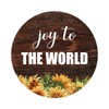 4in Round Label Stickers 100pcs Joy to The World Quotes