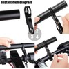 Bicycle Handlebar Extension, 30 cm Aluminium Bicycle Extender Holder, with