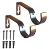 iPEAK Curtain Pole Bracket Metal Heavy Duty Rod Wall Brackets