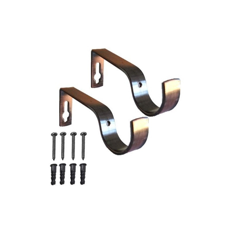 iPEAK Curtain Pole Bracket Metal Heavy Duty Rod Wall Brackets