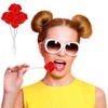 Fruidles Charming Roses Lollipops, Large Lollipop Sucker, Red Cherry Flavor,