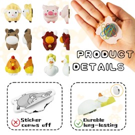 Animals Fridge Magnets for Toddlers Refrigerator Magnets for Whiteboard Cabinet Locker Set of 6 Cute Resin Animals Decorative Magnets for Classroom Kitchen Office Cabinets and Dishwasher
