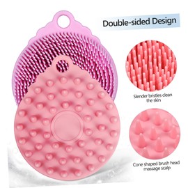 PACKOVE Silicone Bath Body Brush 4-Piece Set Soft Exfoliating Shower Scrubber for Sensitive Skin Waterproof Body Wash Brush for Men and Women for Daily Use in Bathroom