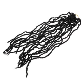 Baluue Synthetic Dreadlock Hair Extensions for Men and Women 24-inch Locs Crochet Hair Micro Curly Faux Locs for Everyday Wear and Travel Pre-Stretched Braid Extensions